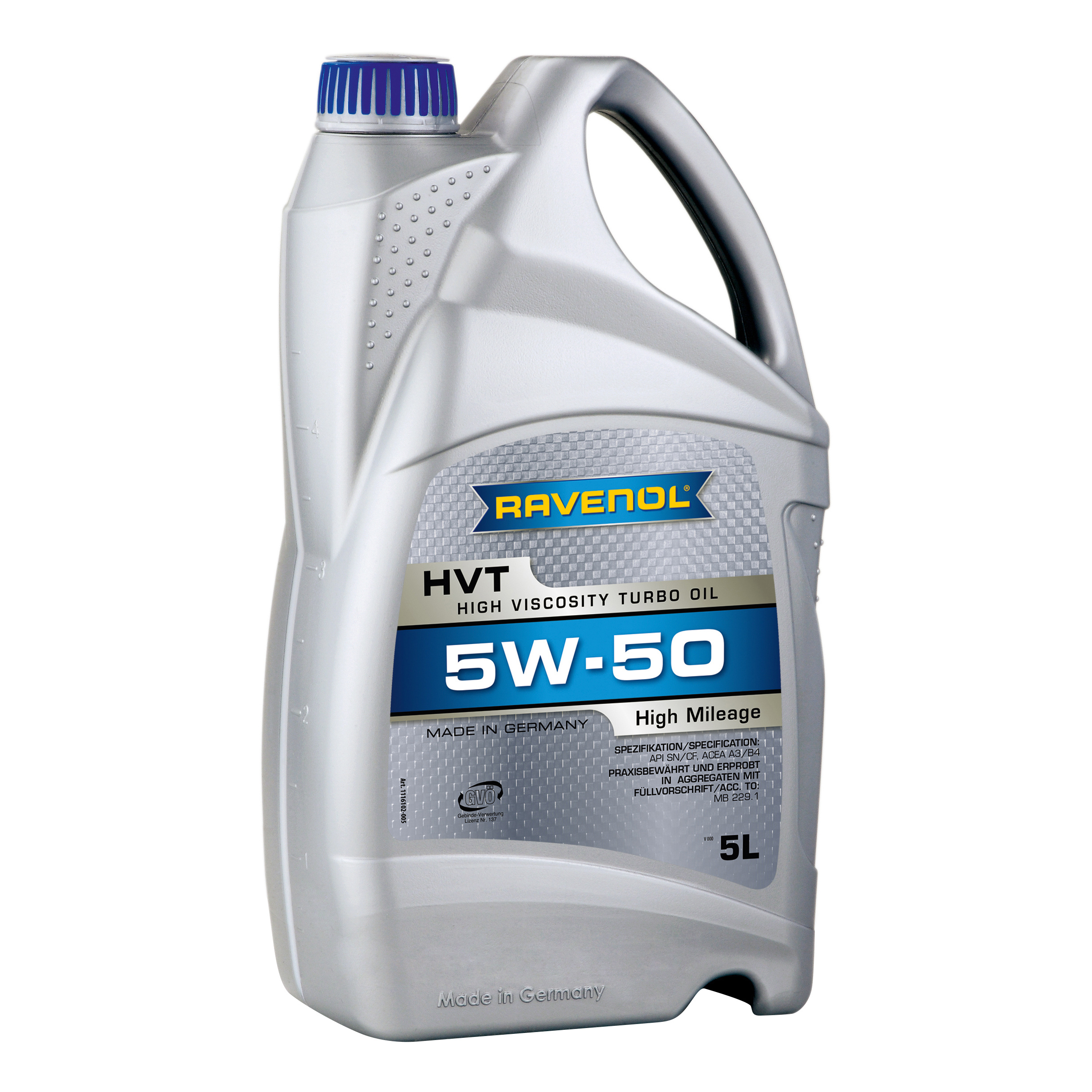 фото Моторное масло ravenol hvt high viscosity turbo oil sae 5w-50 5л