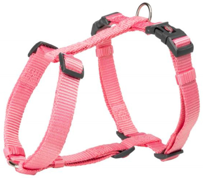 

Шлейка для собак TRIXIE Premium H-Harness, L, XL, нейлон, пластик, фламинго, 75–120см/25мм, Розовый;серый, H-harness