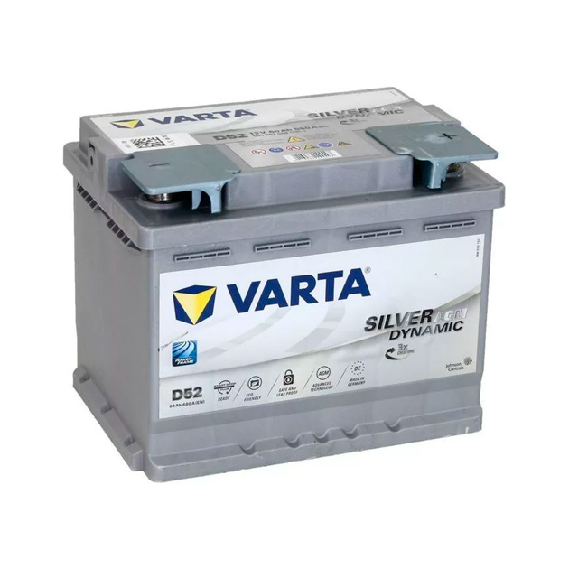 

Аккумулятор VARTA Silver AGM 60 А/ч 560901 D52 ОБР 242x175x190 EN680