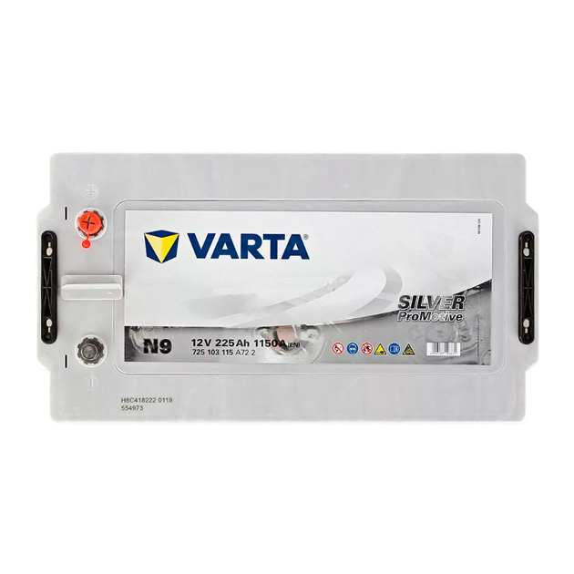 фото Аккумулятор varta promotive silver 225 а/ч 725 103 115 l+ en 1 150a 518x276x242