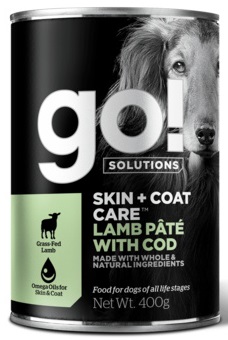 фото Влажный корм для собак go! solutions skin + coat care , ягненок, треска, 400г