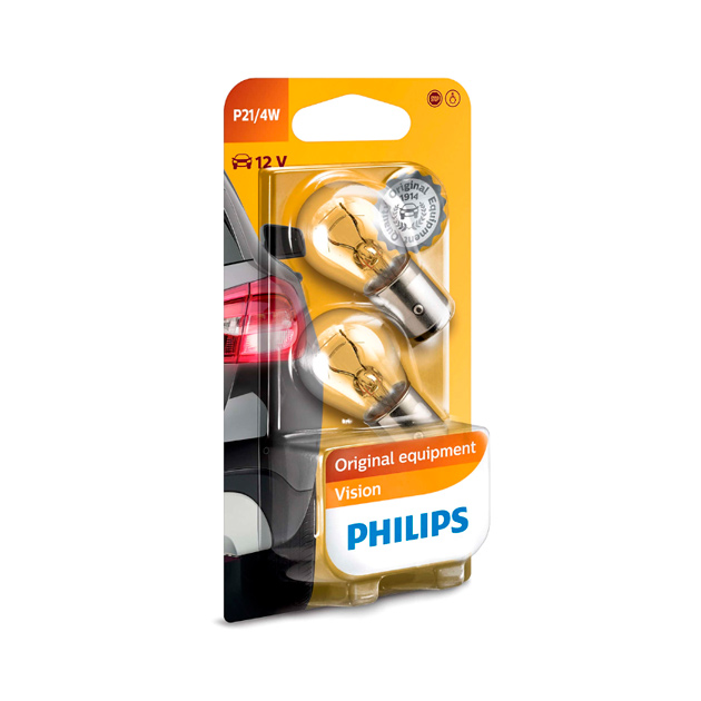 фото Лампа 12v p21/4w 21/4w philips premium 2 шт. блистер 12594b2