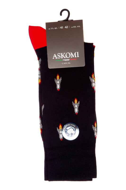 

Носки мужские ASKOMI АМ-6280 синие 25, Черный, АМ-6280