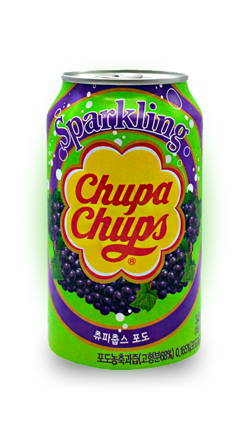 Напиток Chupa Chups Sparkling Grape 0.345л Упаковка 24 шт