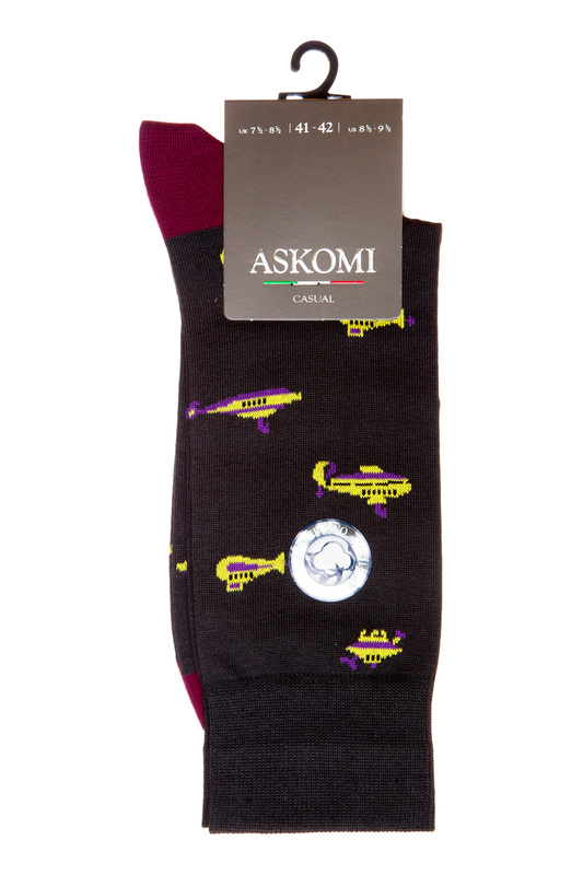 

Носки мужские ASKOMI АМ-6260 серые 27, Коричневый, АМ-6260