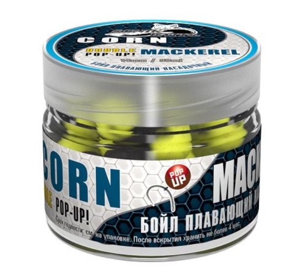 

Бойл Sonik Baits Corn-Mackerel Fluo Pop-ups 90 мл, кукуруза/рыба, Черный;желтый, Corn-Mackerel Fluo Pop-ups