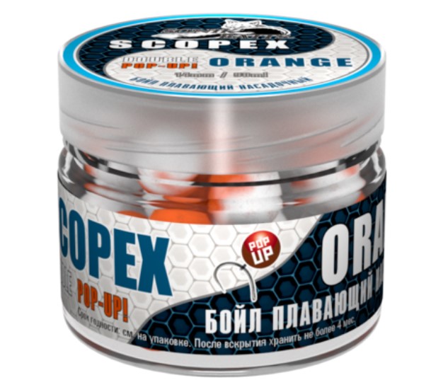 Бойл Sonik Baits Skopex-Orange Fluo Pop-ups 90 мл, сладкий/цитрусовый