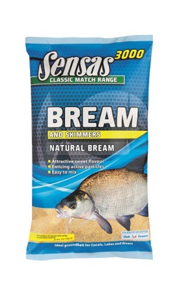 Прикормка Sensas 3000 Natural Bream 1000 г, натуральный