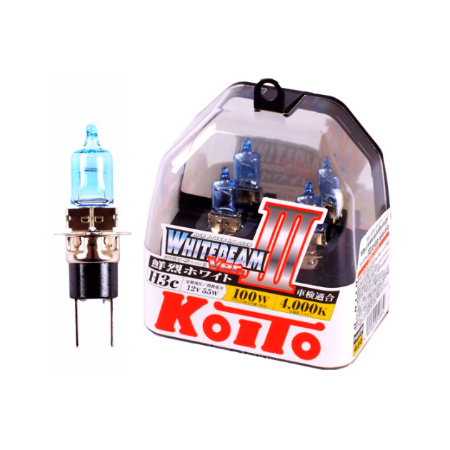 Koito P0753W Whitebeam ver.III (4000K) H3С 12V 55W лампа галогенная 2 шт.