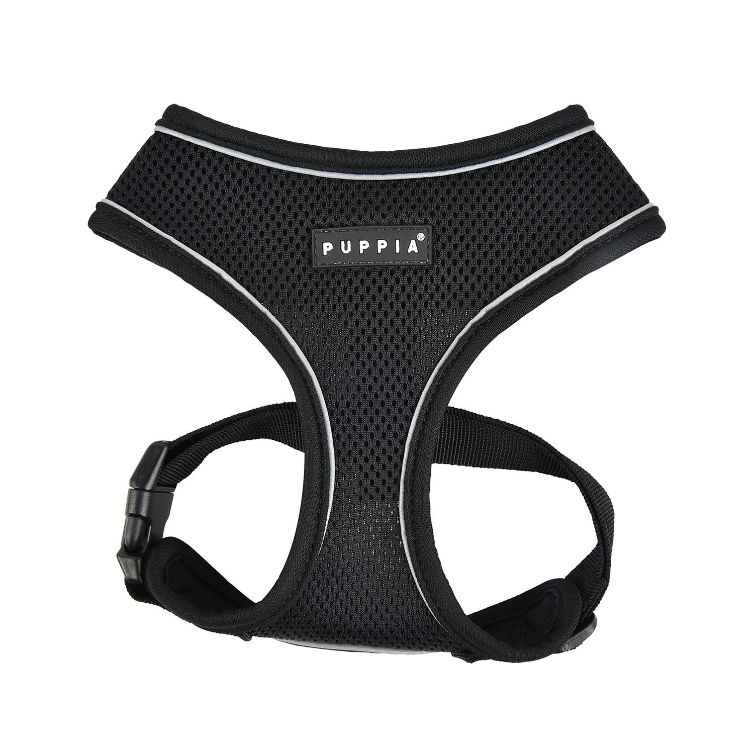 

Шлейка для собак Puppia XL, светоотражающая Soft полиэстер, черный, Soft