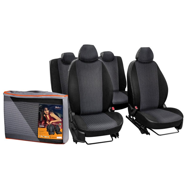 фото Чехлы для nissan x-trail (15-) "лима" 14 1/3 жаккард-кожзам черн. airline accs-l-59