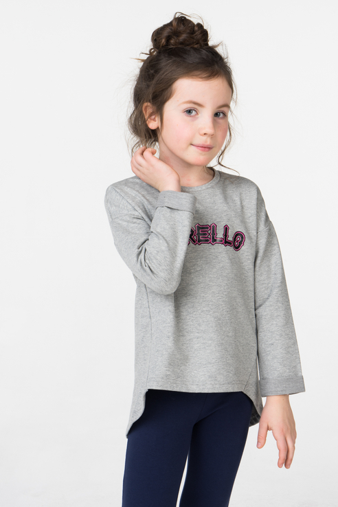 

Джемпер для девочки Frankie morello junior, цв.серый, р-р 122, FDJF8127/G02