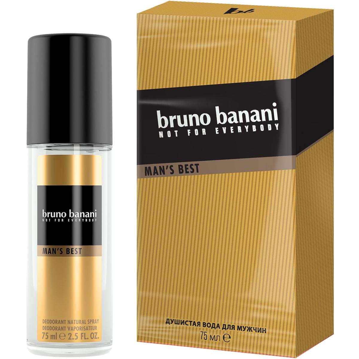 Душистая вода BRUNO BANANI MAN'S BEST 75 мл аромагорошины в подарочном пакете 10 гр душистая ваниль