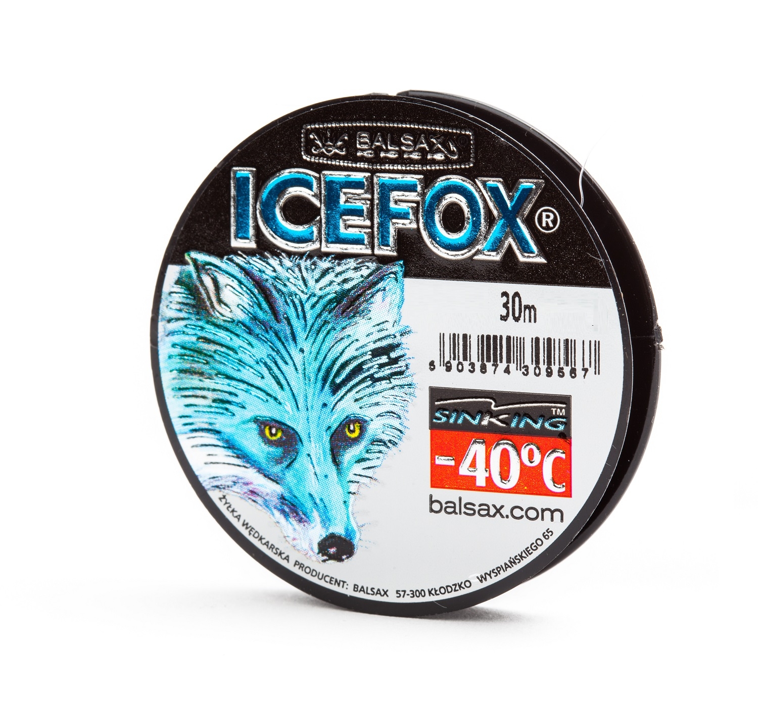 фото Леска монофильная ice fox, 0,08 мм, 30 м, 0,88 кг balsax