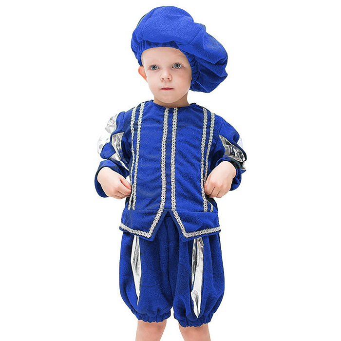фото Карнавальный костюм бока паж, цв. синий р.122