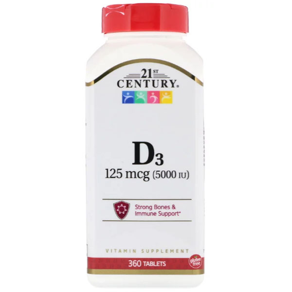 Витамин D3 21st Century D3 5000 IU 360 таблеток