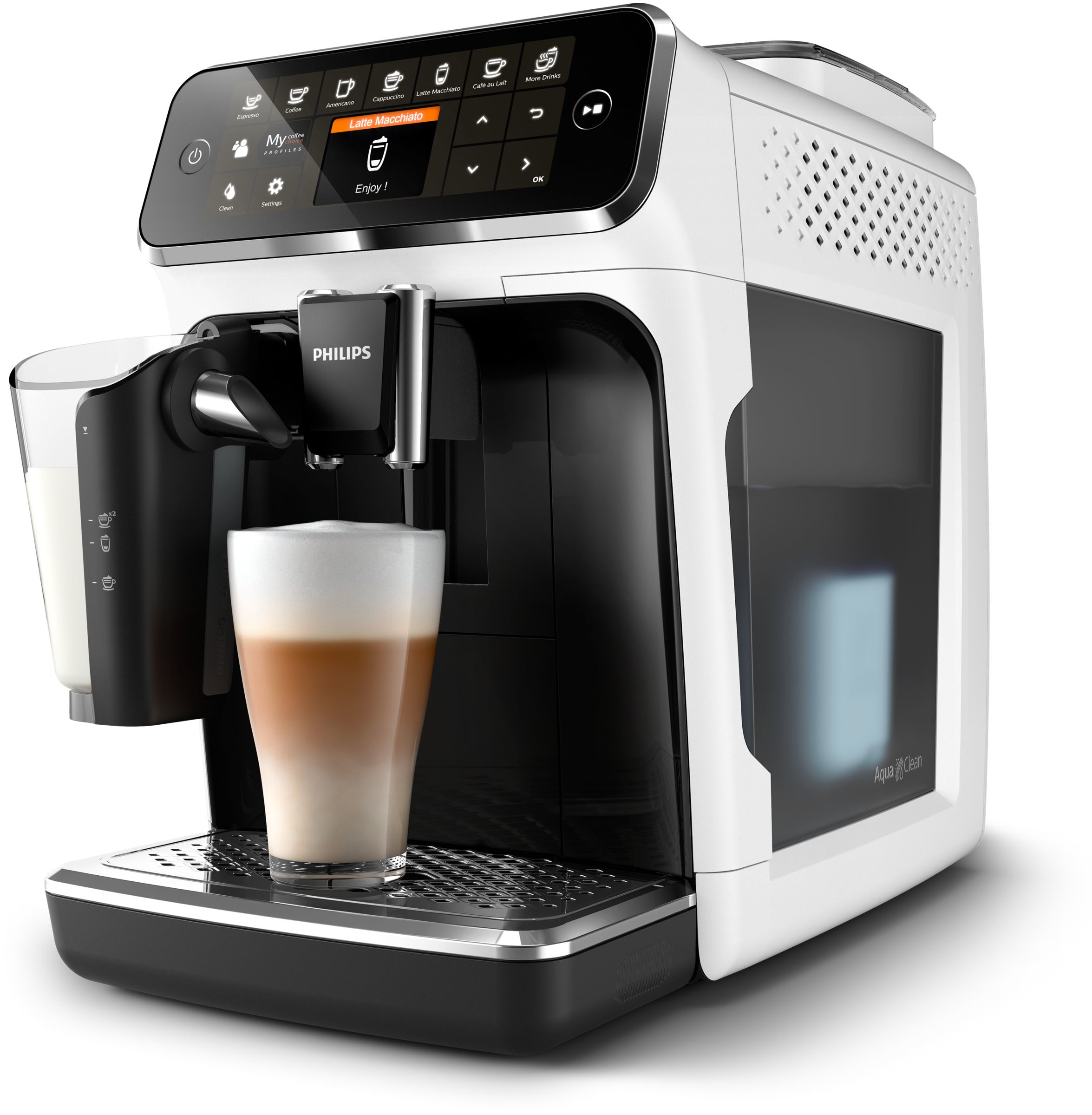 Кофемашина автоматическая Philips EP4343/50 белый кофемашина автоматическая smeg bcc12whmeu белый