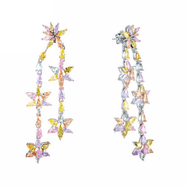 

Серьги женские из серебра Джей Ви SE-B0503C, фианит, SE-B0503C