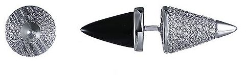 

Серьги женские из серебра Джей Ви YME005879A14B, оникс/фианит, YME005879A14B