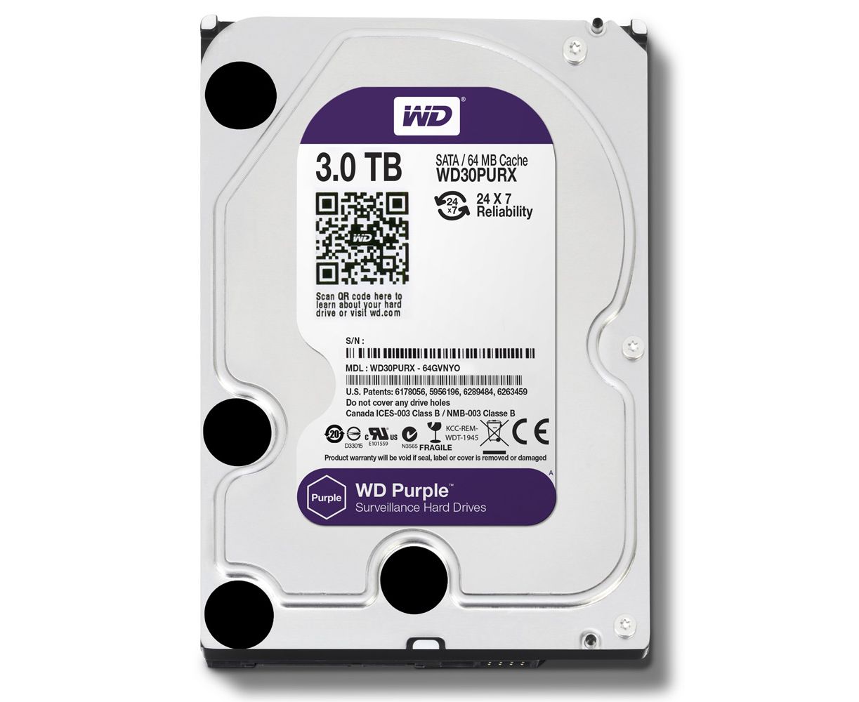 фото Жесткий диск western digital wd purple 3 tb (wd30purx)