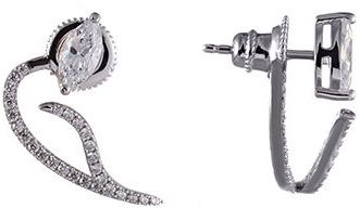 

Серьги женские из серебра Джей Ви MJ-3046-1SE, фианит, MJ-3046-1SE