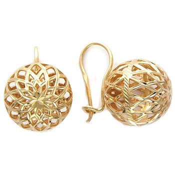 

Серьги женские из золота Эстет 01С714612, без вставки, 01С714612