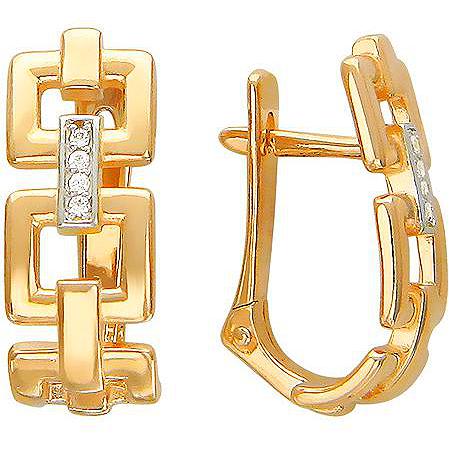 

Серьги из красного золота Эстет 01С116529, фианит, 01С116529