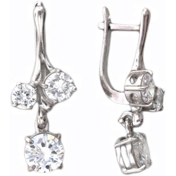 

Серьги женские из серебра Эстет 51С151712Р, фианит
