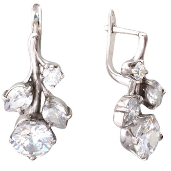 

Серьги женские из серебра Эстет 51С151736Р, фианит, 51С151736Р