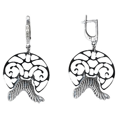 

Серьги женские из серебра Эстет П4С051603, без вставки, П4С051603