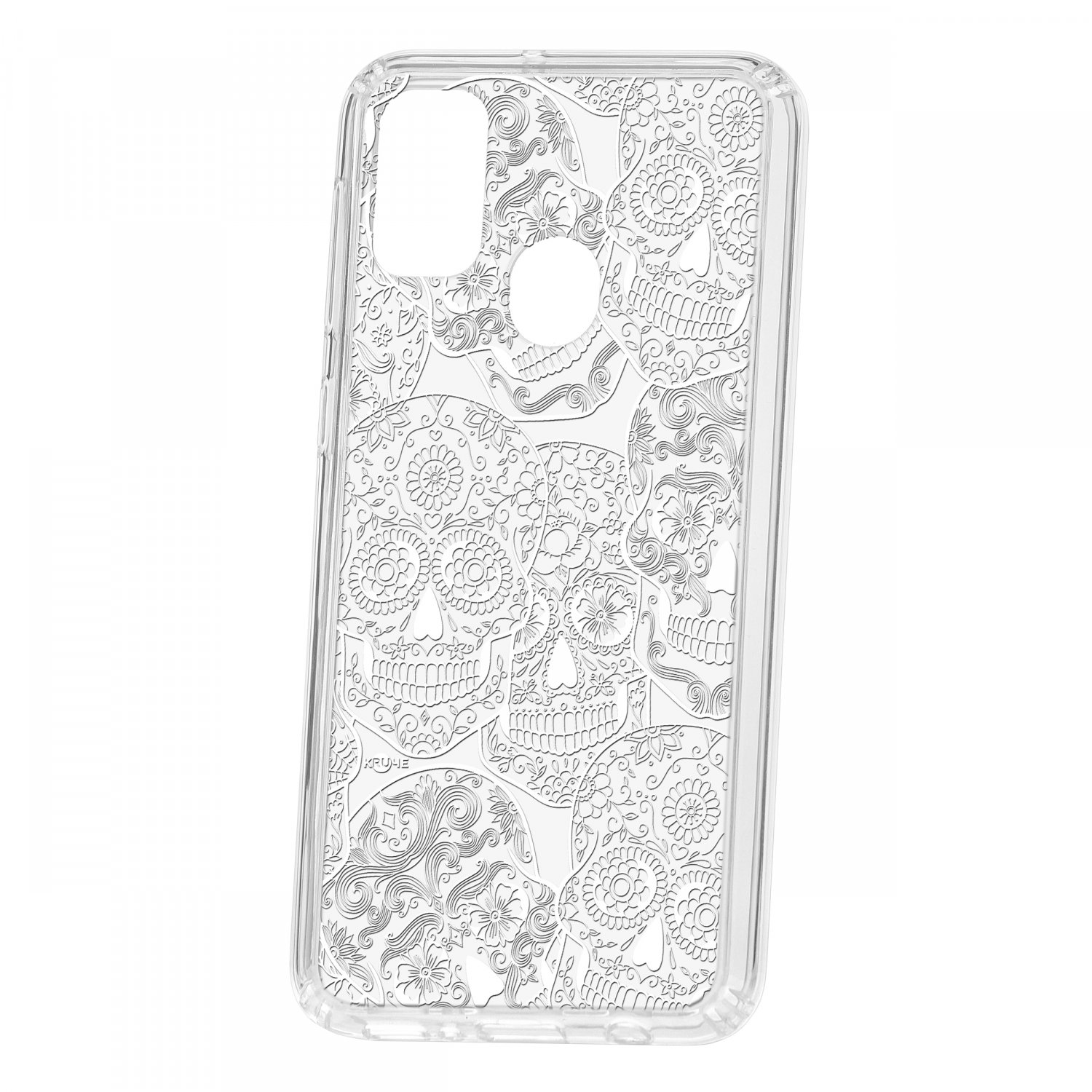 фото Чехол kruche samsung galaxy m30s print skull white кruче