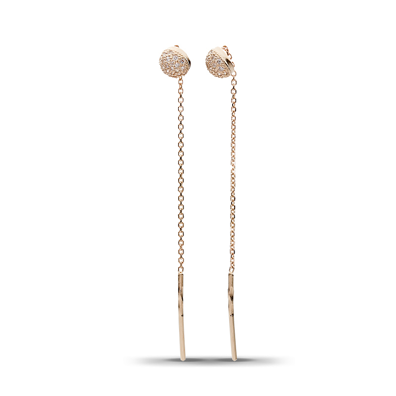 

Серьги женские из золота Эстет 01С115730, фианит, 01С115730