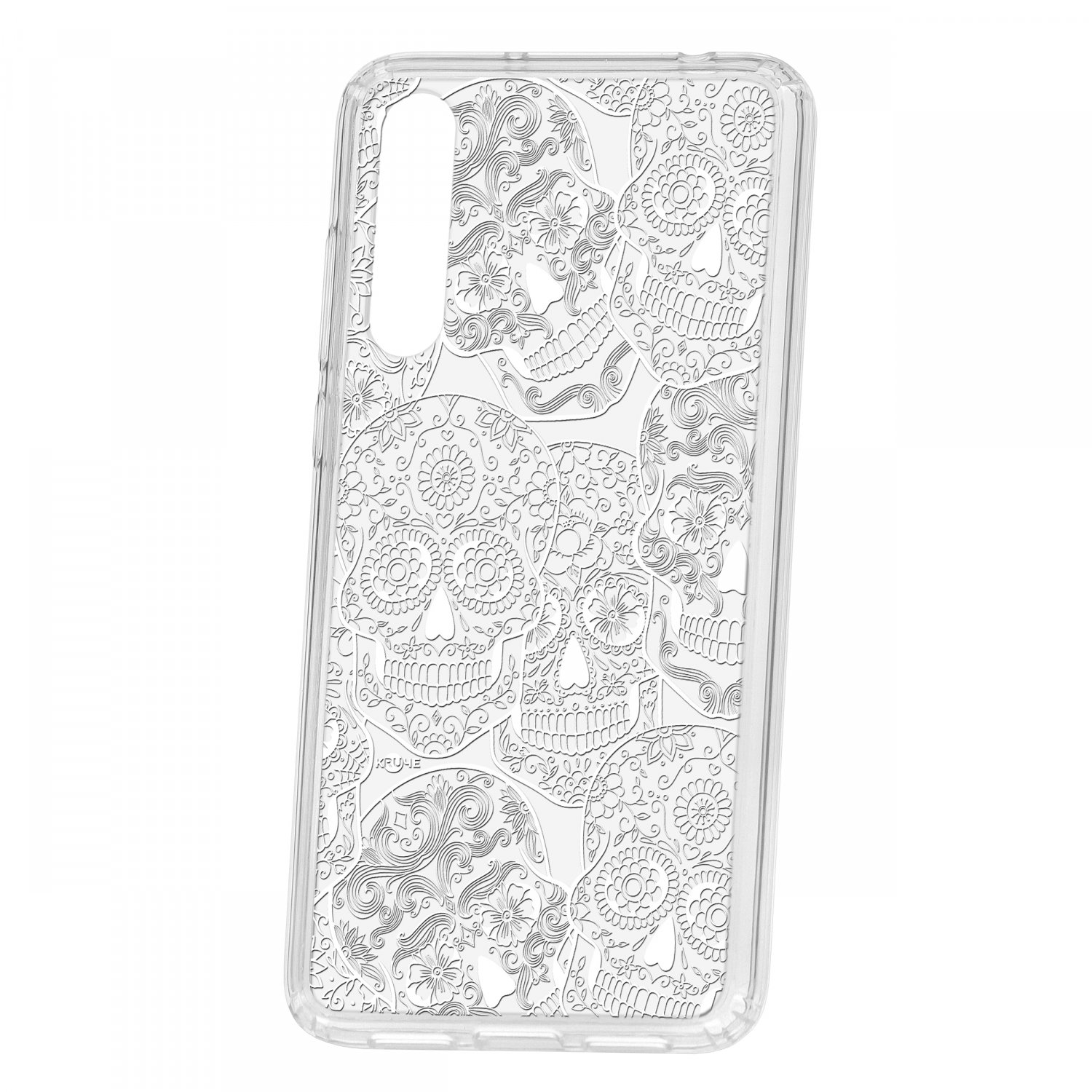 фото Чехол kruche huawei p20 pro (plus) print skull white кruче