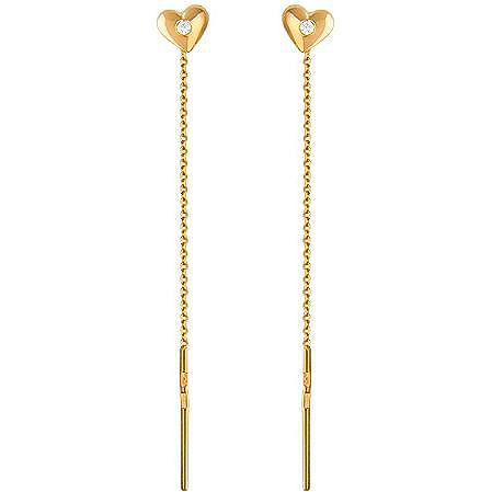 

Серьги женские из золота Эстет 01С117247, фианит, 01С117247