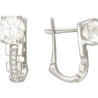 

Серьги женские из золота Эстет 01С126527, фианит, 01С126527