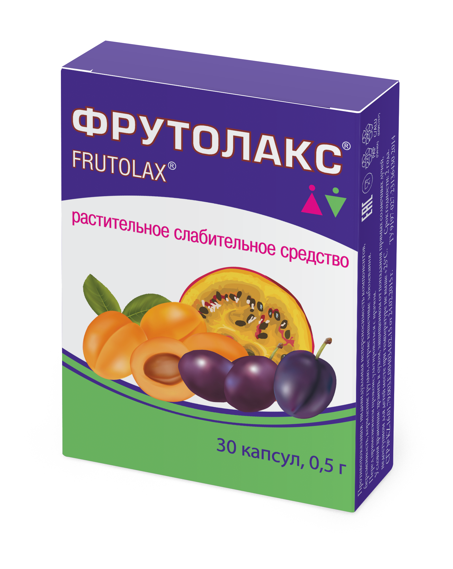 Пищевая добавка ФРУТОЛАКС на основе фруктов и пищевых волокон капсулы 30 шт.