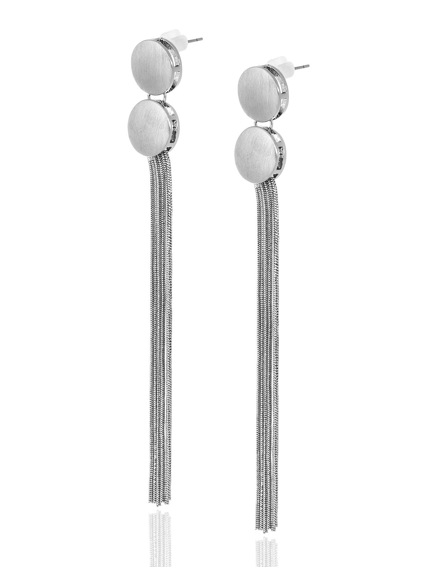 

Серьги женские L'attrice 221155235 серебристые, 221155235