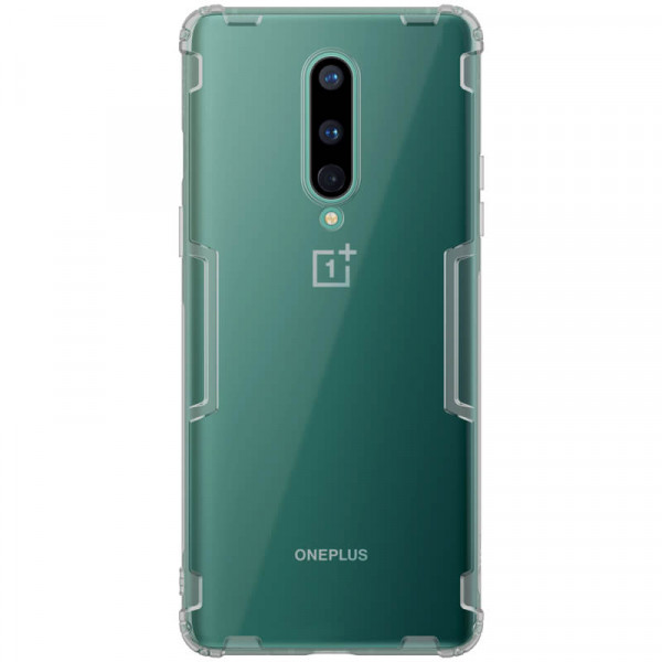 фото Tpu чехол nillkin nature series для oneplus 8 (серый (прозрачный))