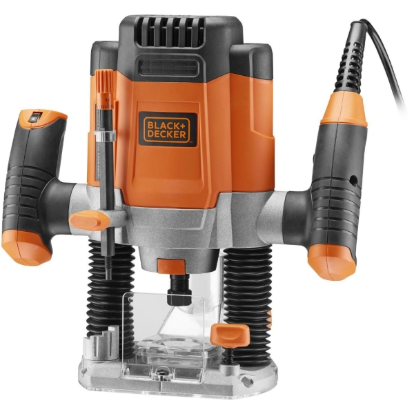 Сетевой фрезер BLACK+DECKER KW1200EKA, 1200 Вт, глубина 55 мм фрезер decker