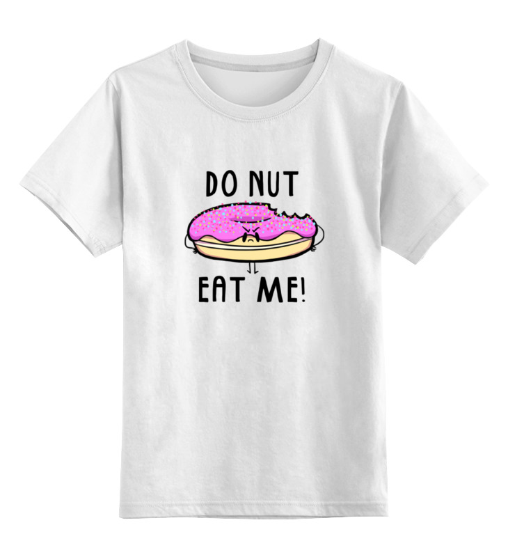 

Детская футболка классическая Printio Do nut eat me!, р. 164, Белый, 0000000710725