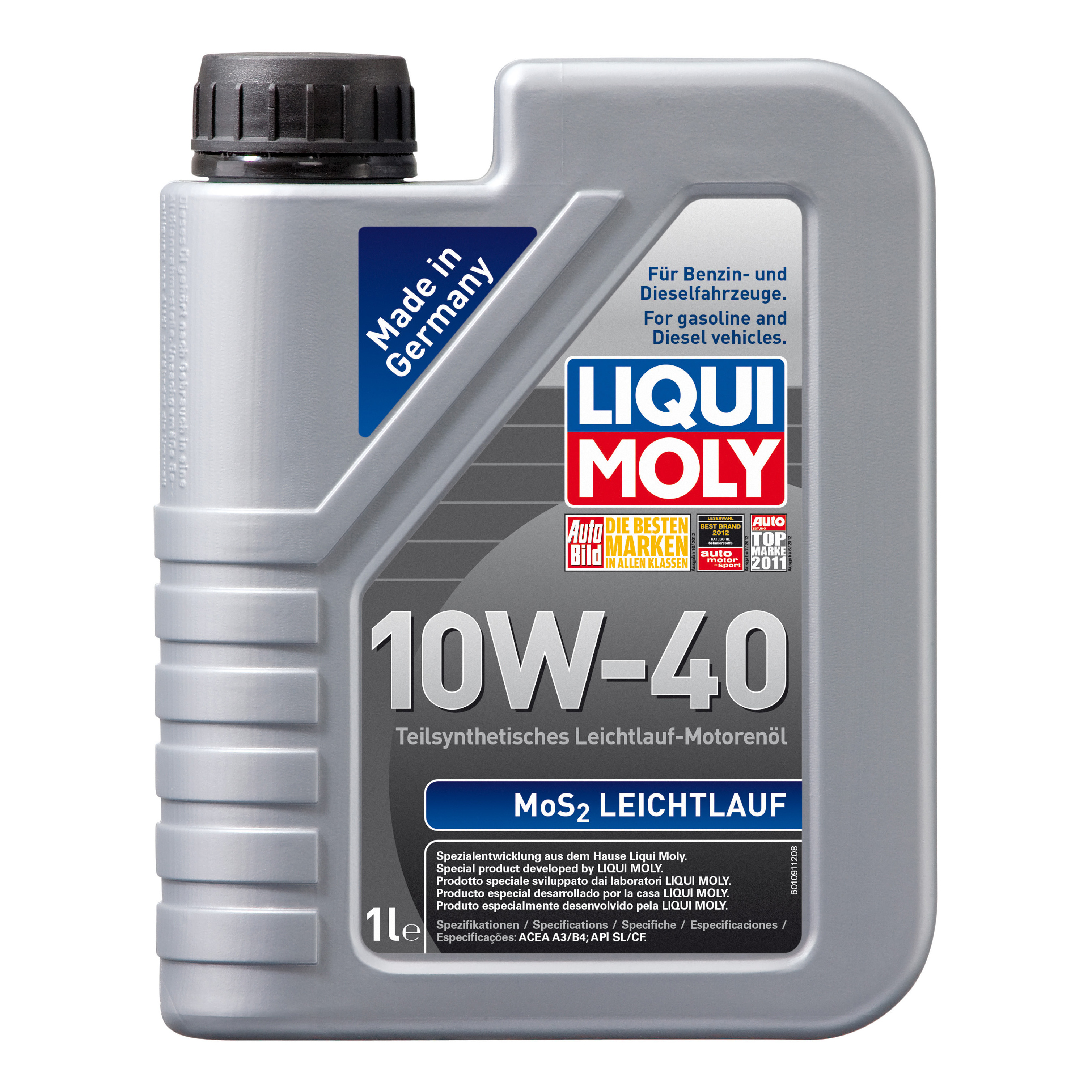 фото Моторное масло liqui moly mos2 leichtlauf sae 10w-40 (1л)