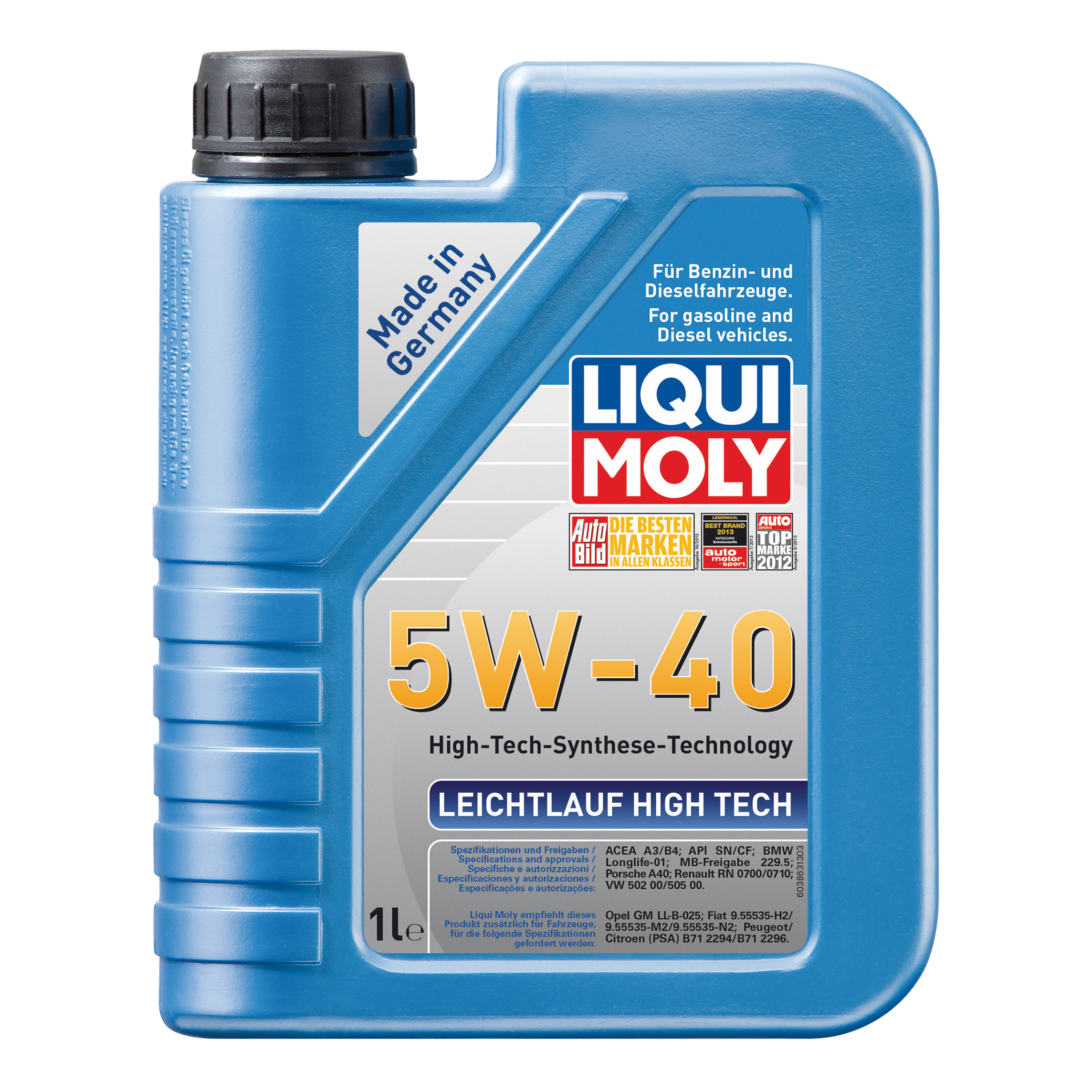 

Моторное масло LIQUI MOLY Leichtlauf High Tech 5W40 1л, Leichtlauf High Tech