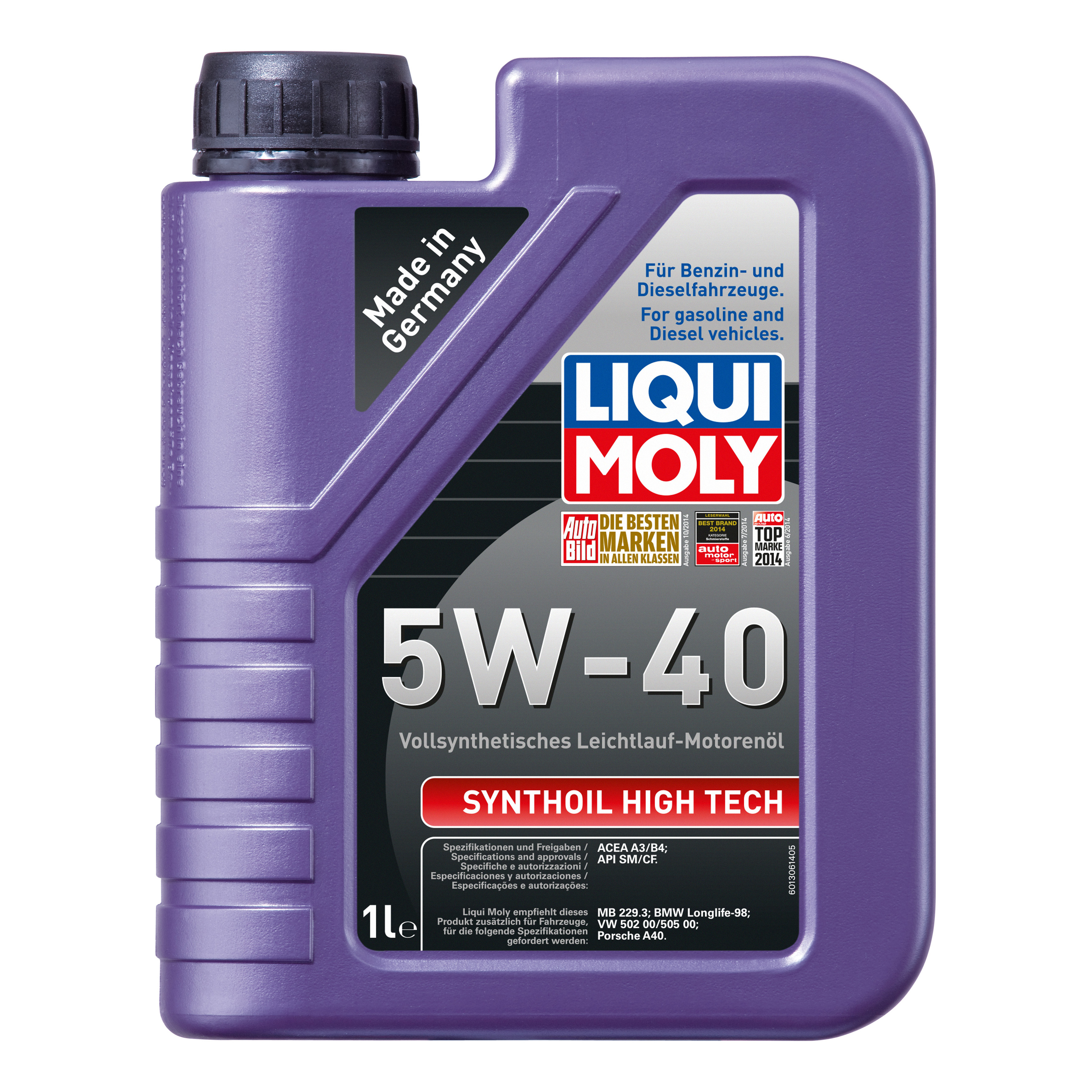 фото Моторное масло liqui moly synthoil high tech sae 5w-40 (1л)