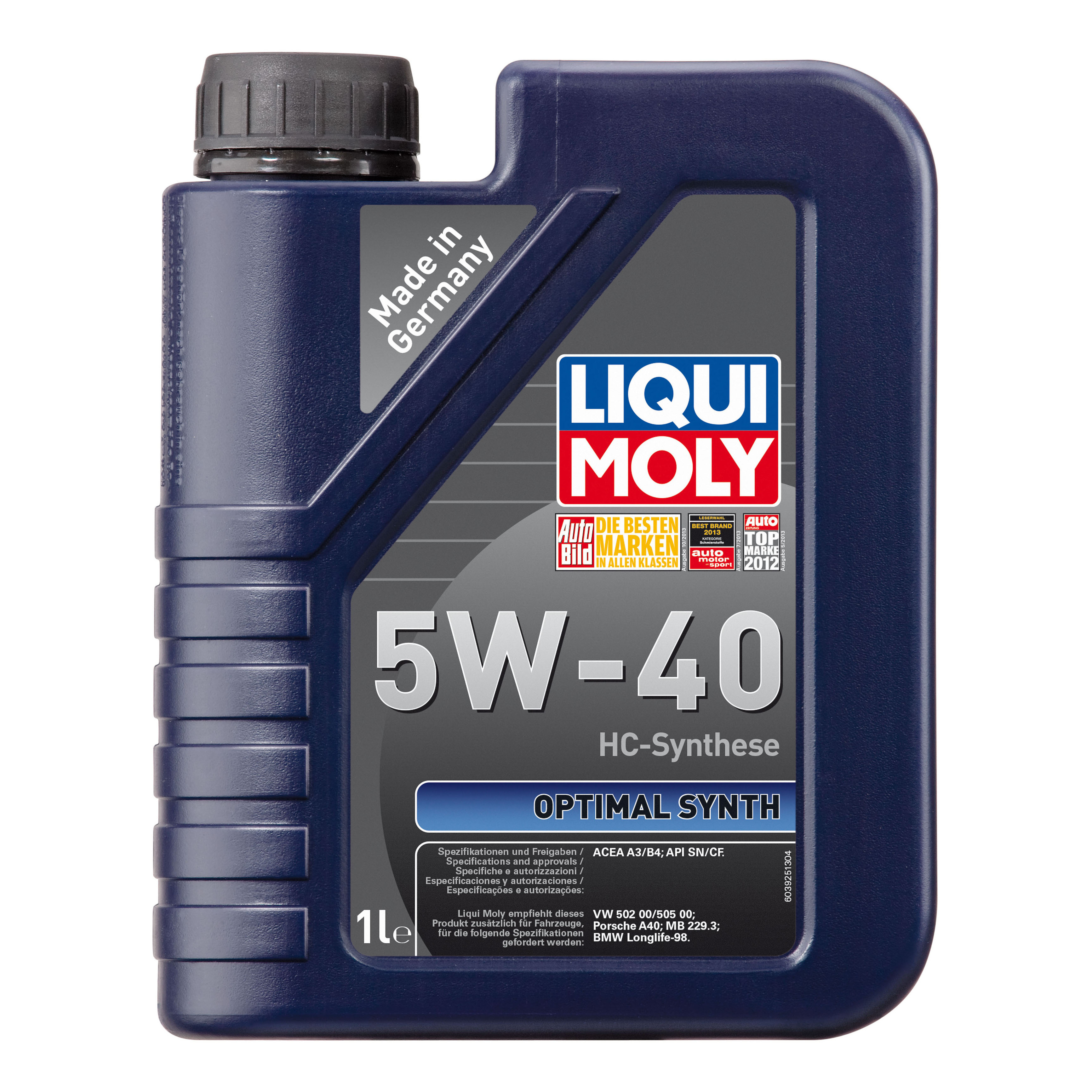 Моторное масло Liqui Moly Optimal Synth 5W40 1л