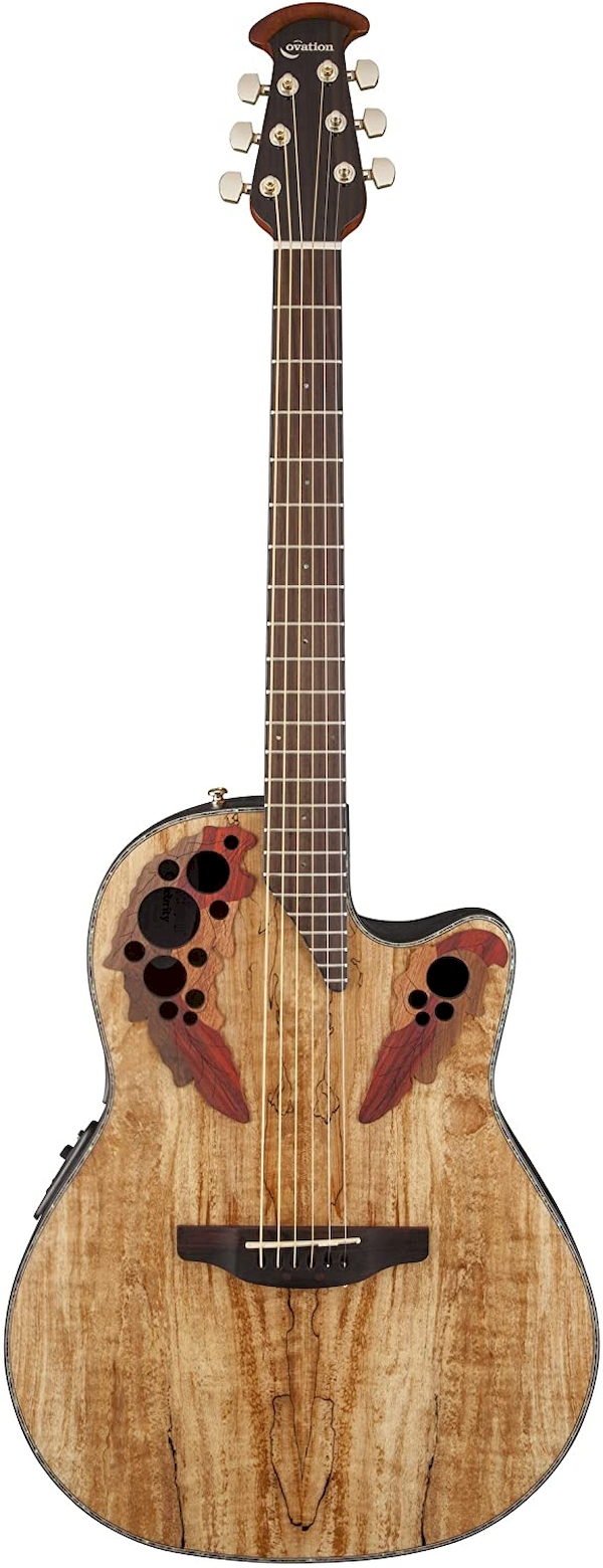 фото Электроакустическая гитара ovation ce44p-sm celebrity mid cutaway natural spalted maple