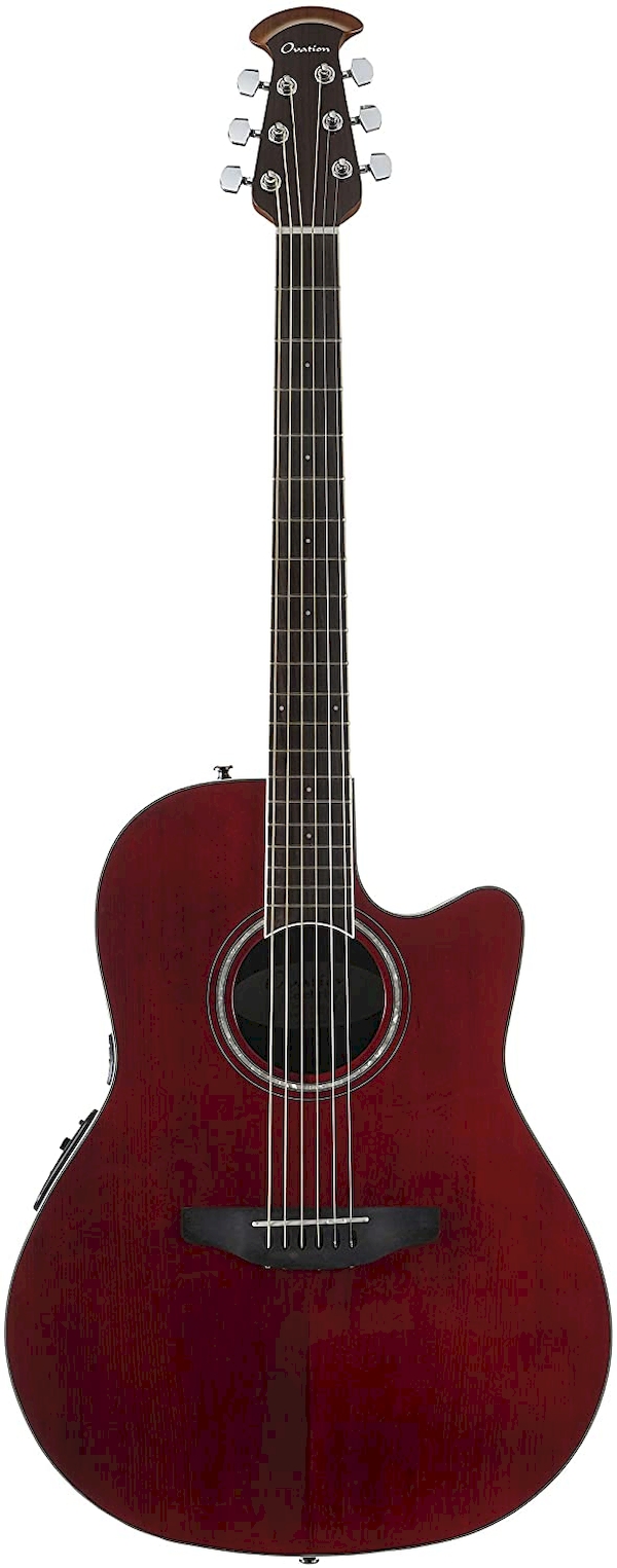 Электроакустическая гитара Ovation CS24-RR Celebrity Standard Mid Cutaway Ruby Red