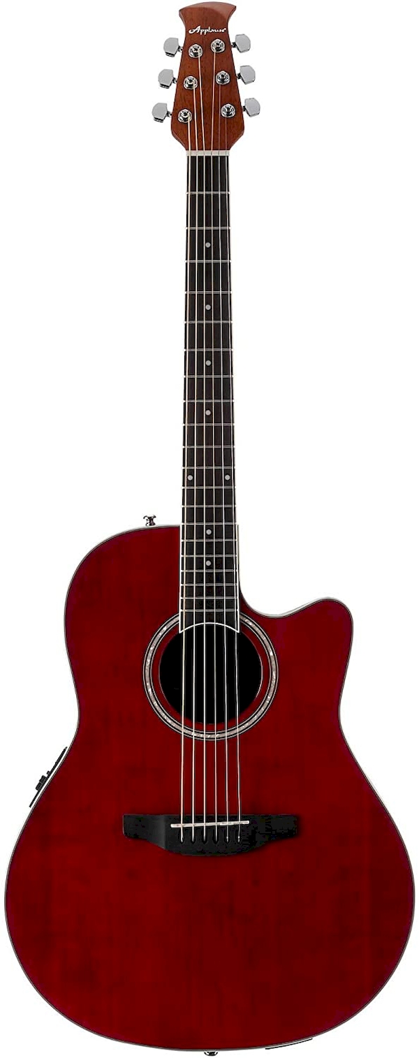 Электроакустическая гитара Applause AB24II-RR Mid Cutaway Ruby Red