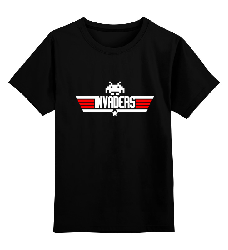 

Детская футболка классическая Printio Invaders x top gun, р. 164, Черный, 0000000704971