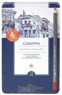 

Карандаши цветные "ColorPro", 12 цветов, Голубой;желтый;зеленый;коричневый;красный;оранжевый;розовый;серый;синий;фиолетовый;черный