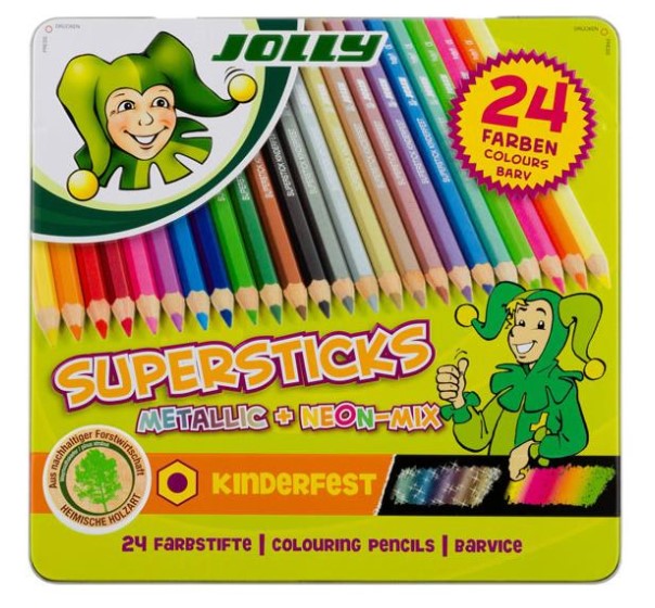 

Карандаши цветные "Supersticks kinderfest. Metallic Mix", 24 цвета